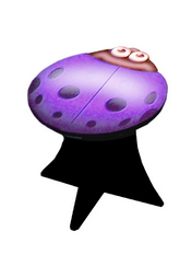 Ladybug Stool (purple)
