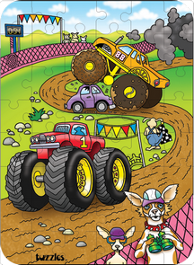 Hidden Image Table Puzzle Series - Dogs and Trucks